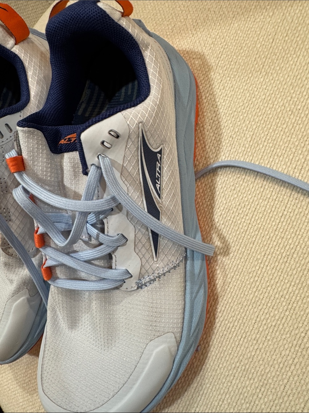 Altra Women's Light Blue, Navy & Orange Trail Running Shoe - Picture 4 of 7